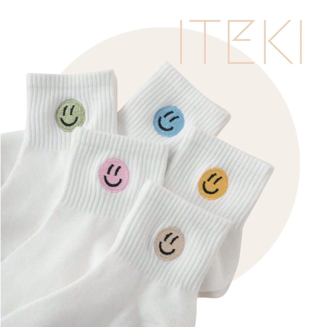 SOKKEN SMILEY - BLAUW