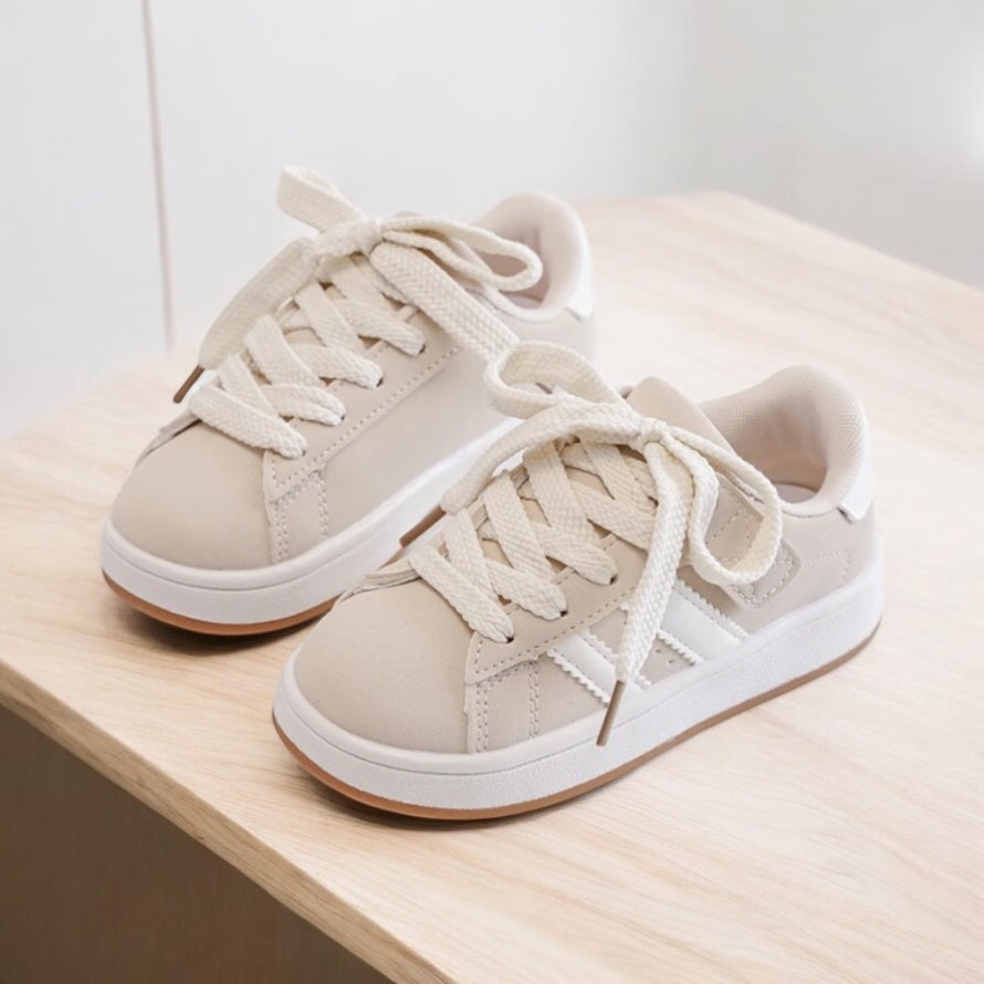 SNEAKER UNISEX BASIC BEIGE/WIT