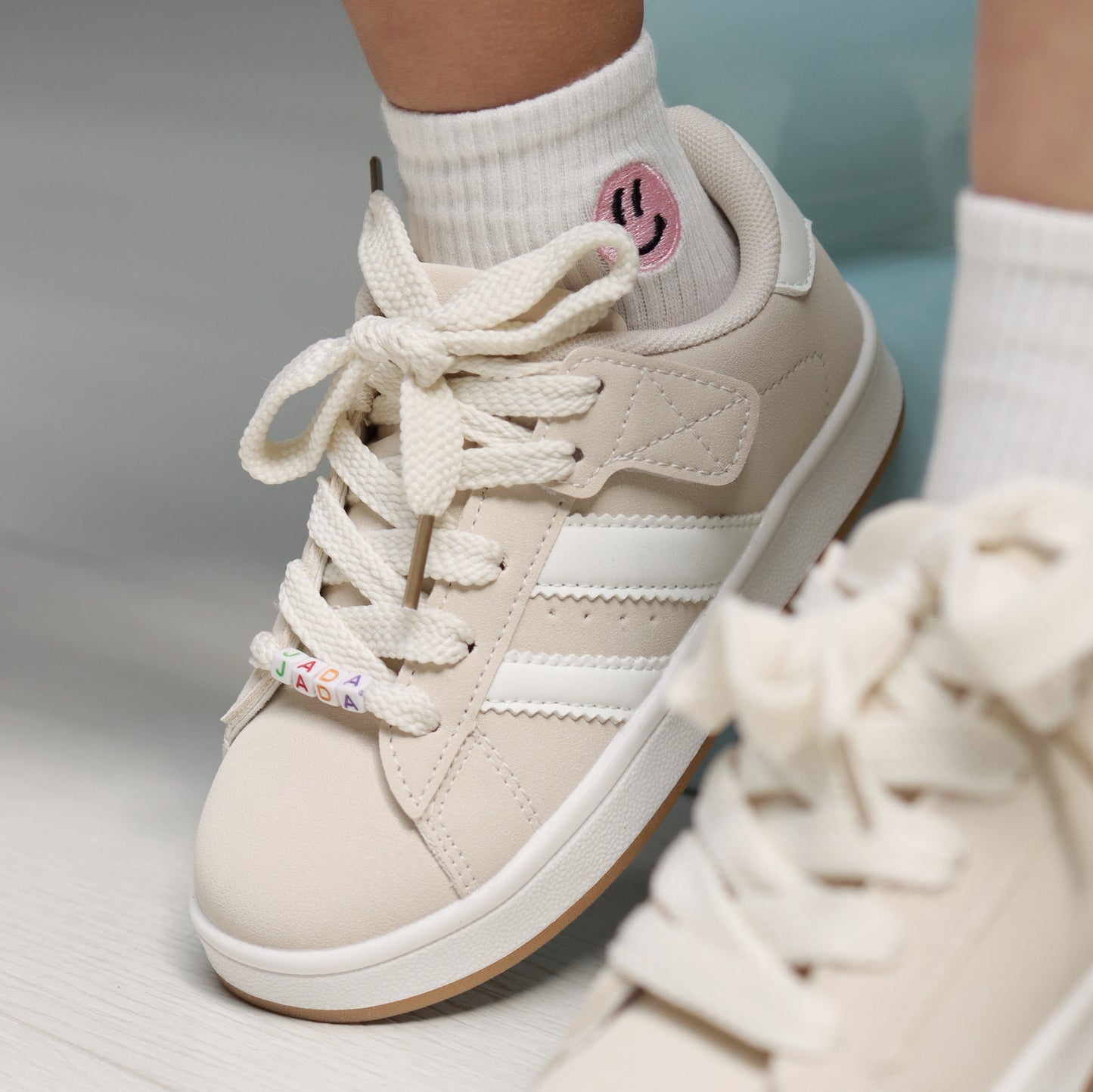 SNEAKER UNISEX BASIC BEIGE/WIT