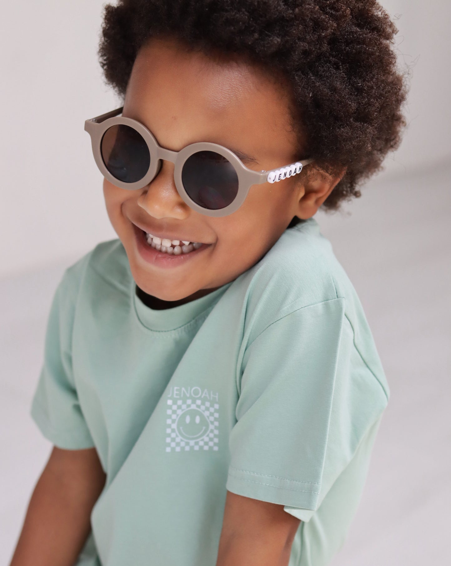 Zonnebril unisex rond TAUPE