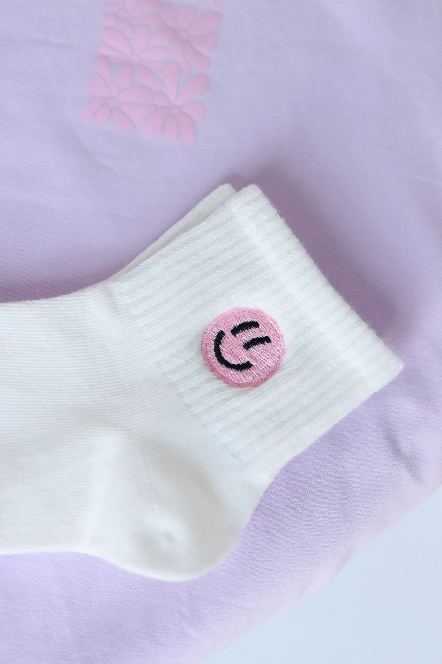 SOKKEN SMILEY - ROZE