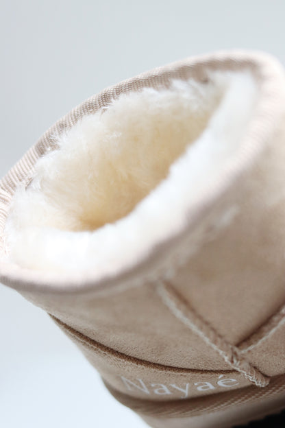 FURRY BOOTS MINI BEIGE