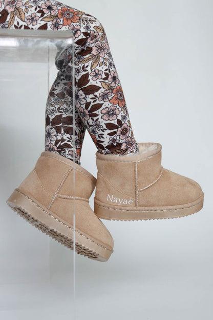 FURRY BOOTS MINI BEIGE