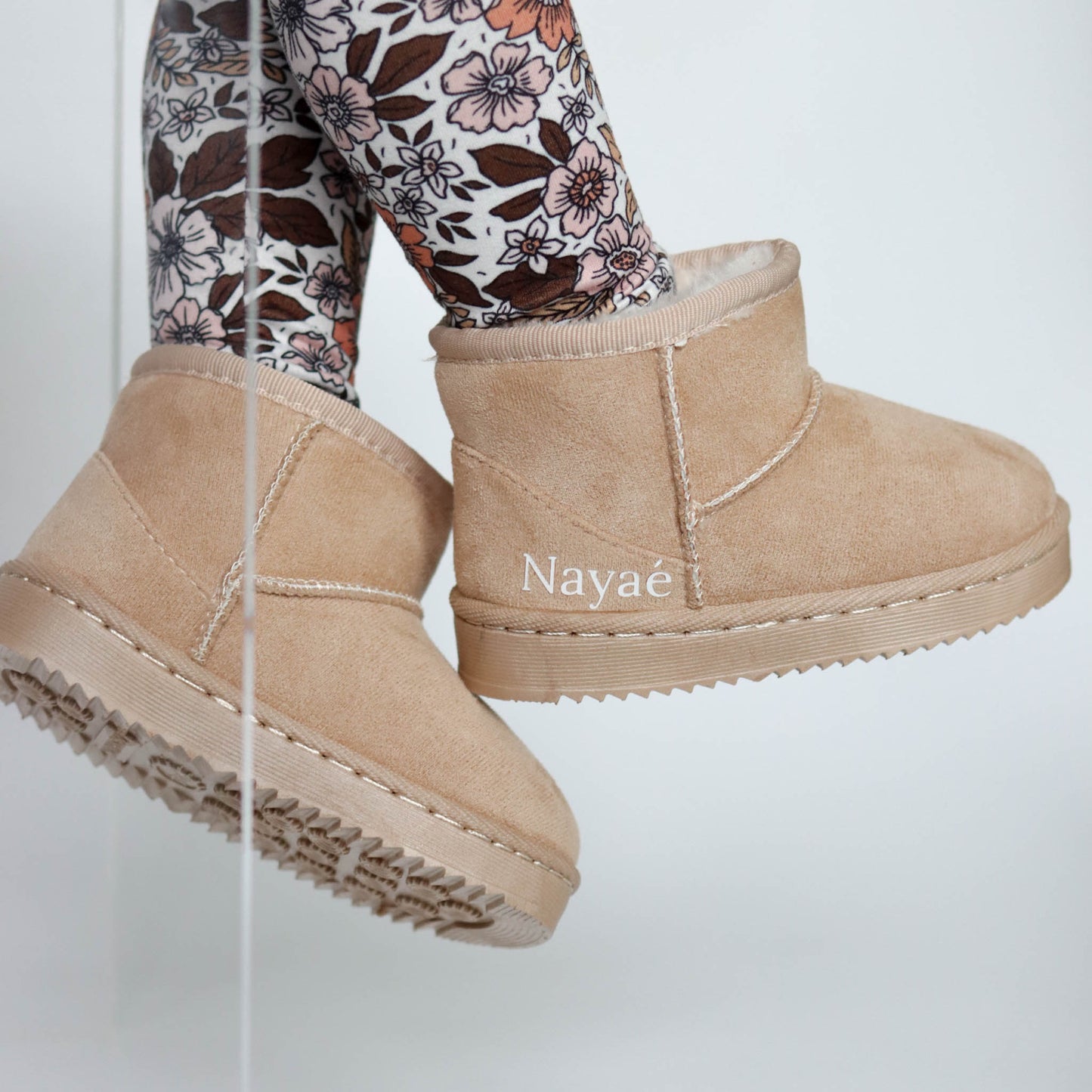 FURRY BOOTS MINI BEIGE