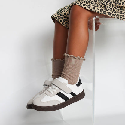 SNEAKER UNISEX RETRO BEIGE/ZWART