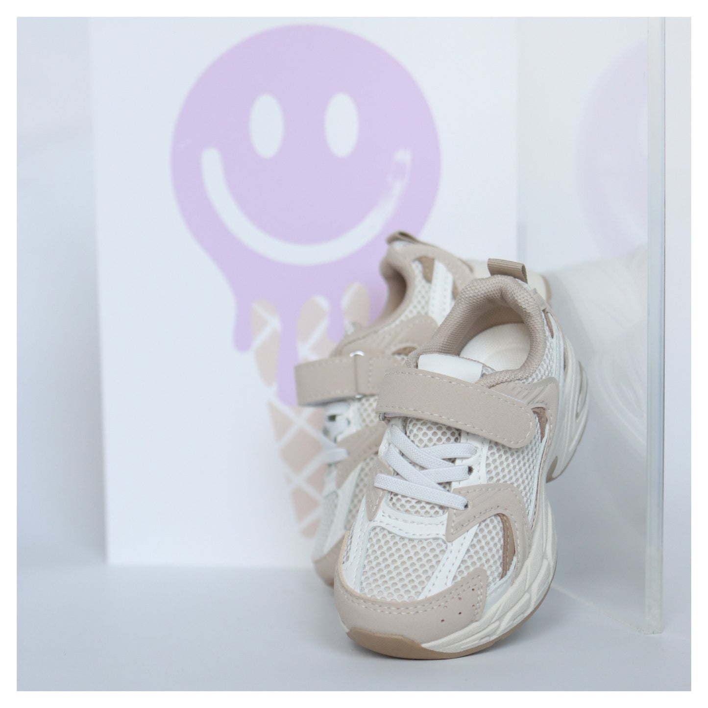 SNEAKER UNISEX WIT/BEIGE