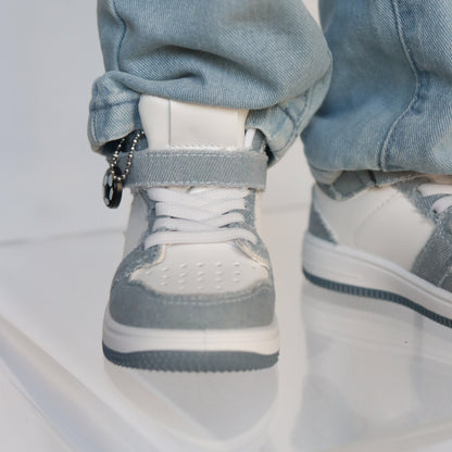 SNEAKER HIGH - DENIM/WIT