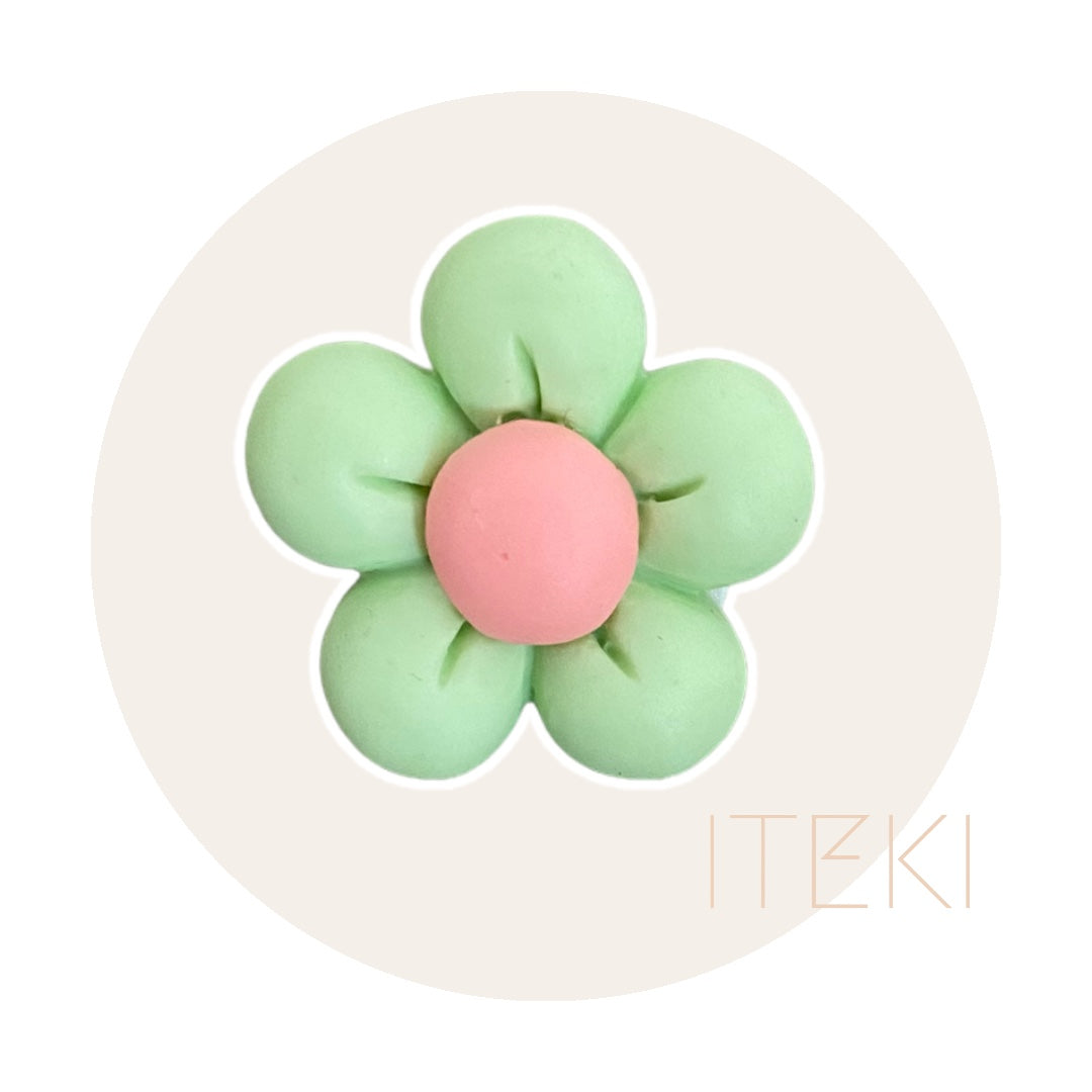 CHARM FLOWER - GROEN/ROZE