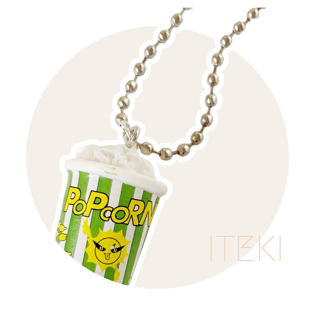 Sneaker chain popcorn groen/wit